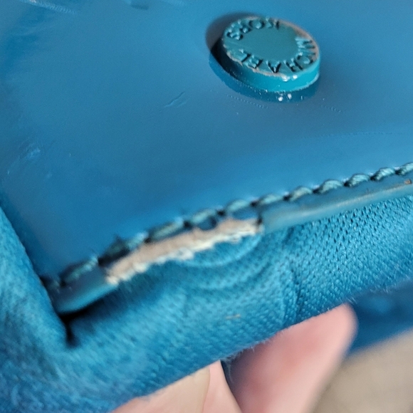 Michael Kors Neoprene Jet Set Monogram Teal Tote - Picture 6 of 10